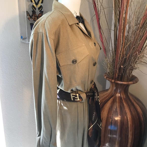 david brooks Dresses & Skirts - Vintage Silk David Brooks Shirt Dress Pockets 8